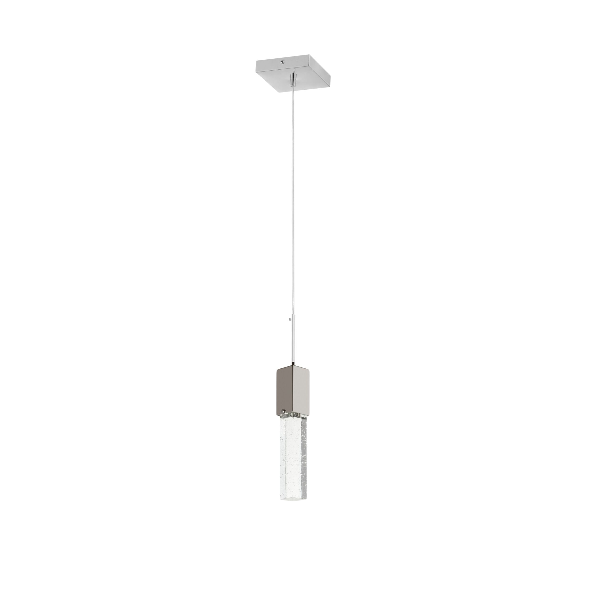 Rectangular Crystal Pendant // 1 Light