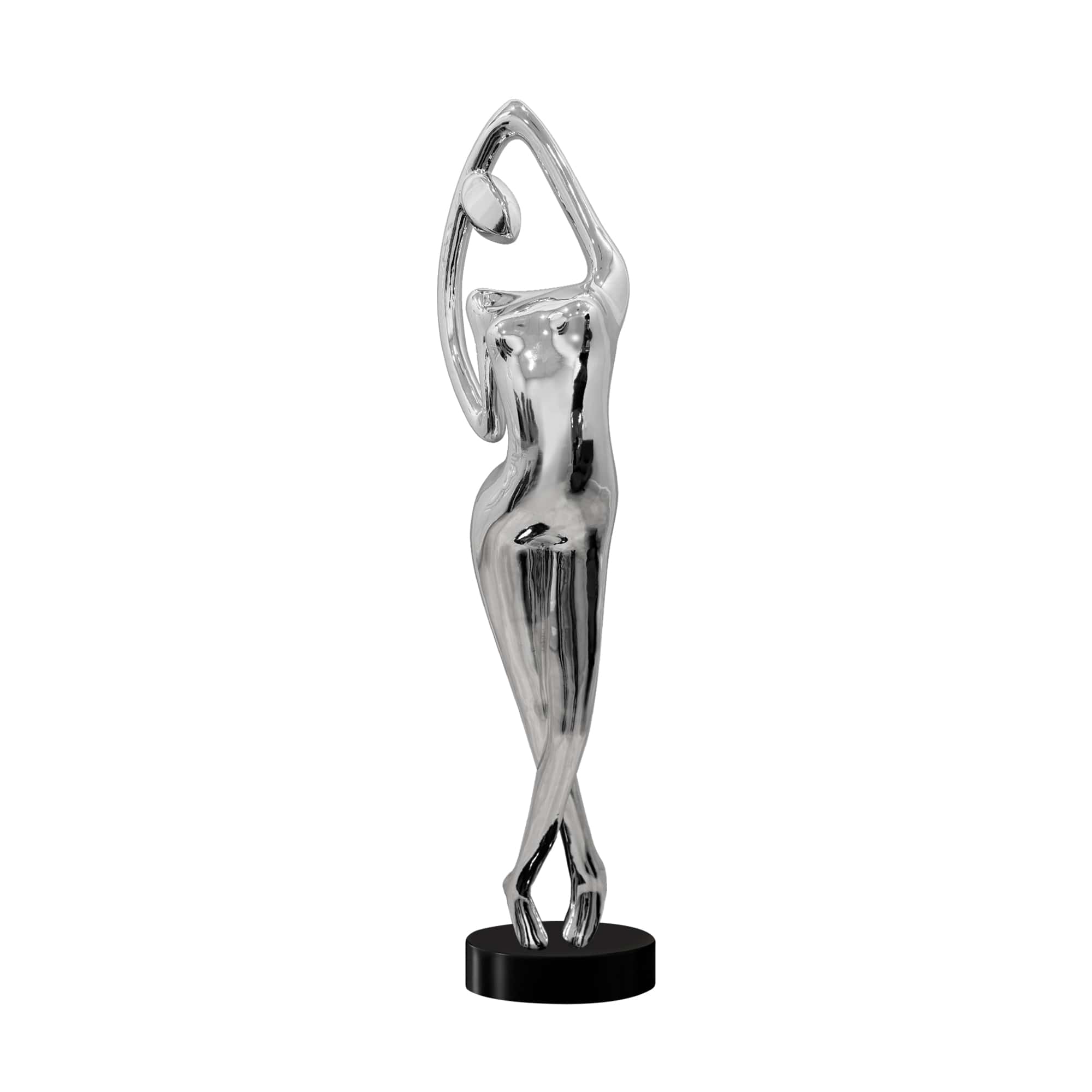 Chrome Woman Sculpture