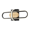 Wall Lamp Black & Wood