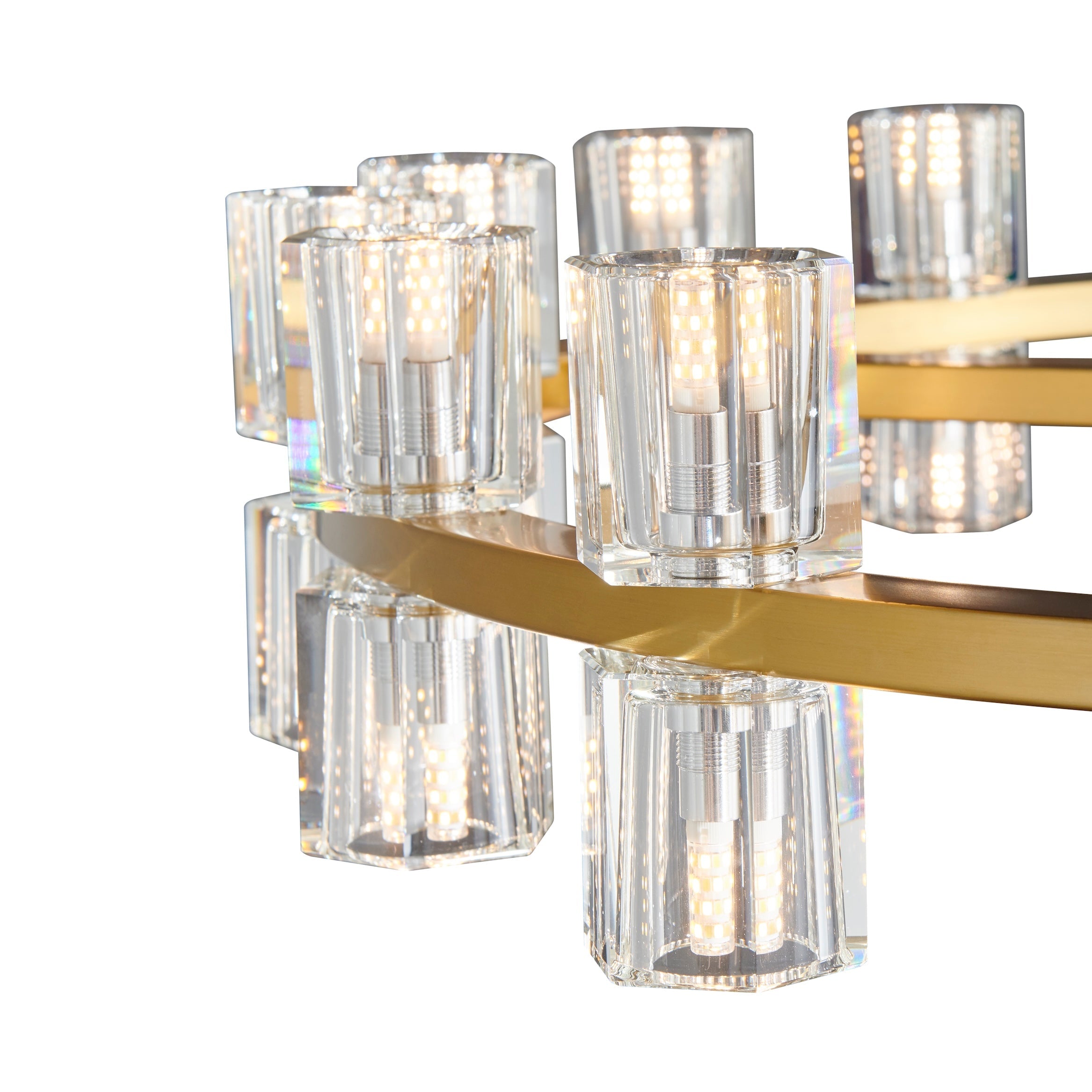 Anderson 36"D Chandelier // Crystal and Gold