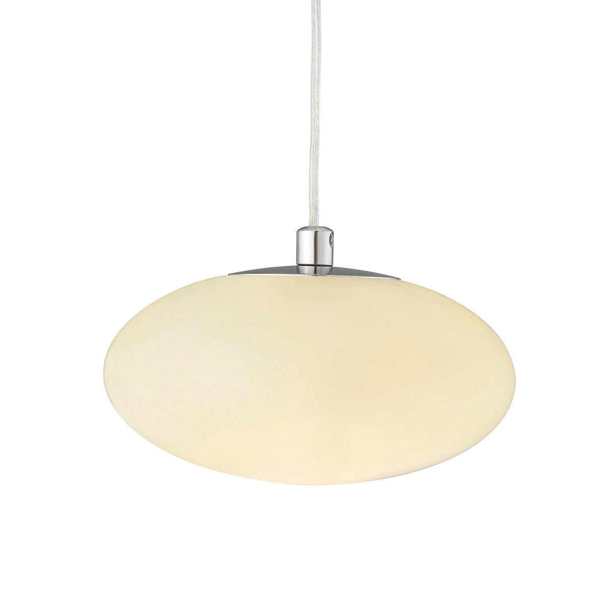 Spanish Alabaster Pendant // Chrome