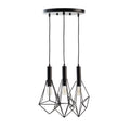 Adele Black Geometric 3-Light Cluster Pendant – Industrial Ceiling Light