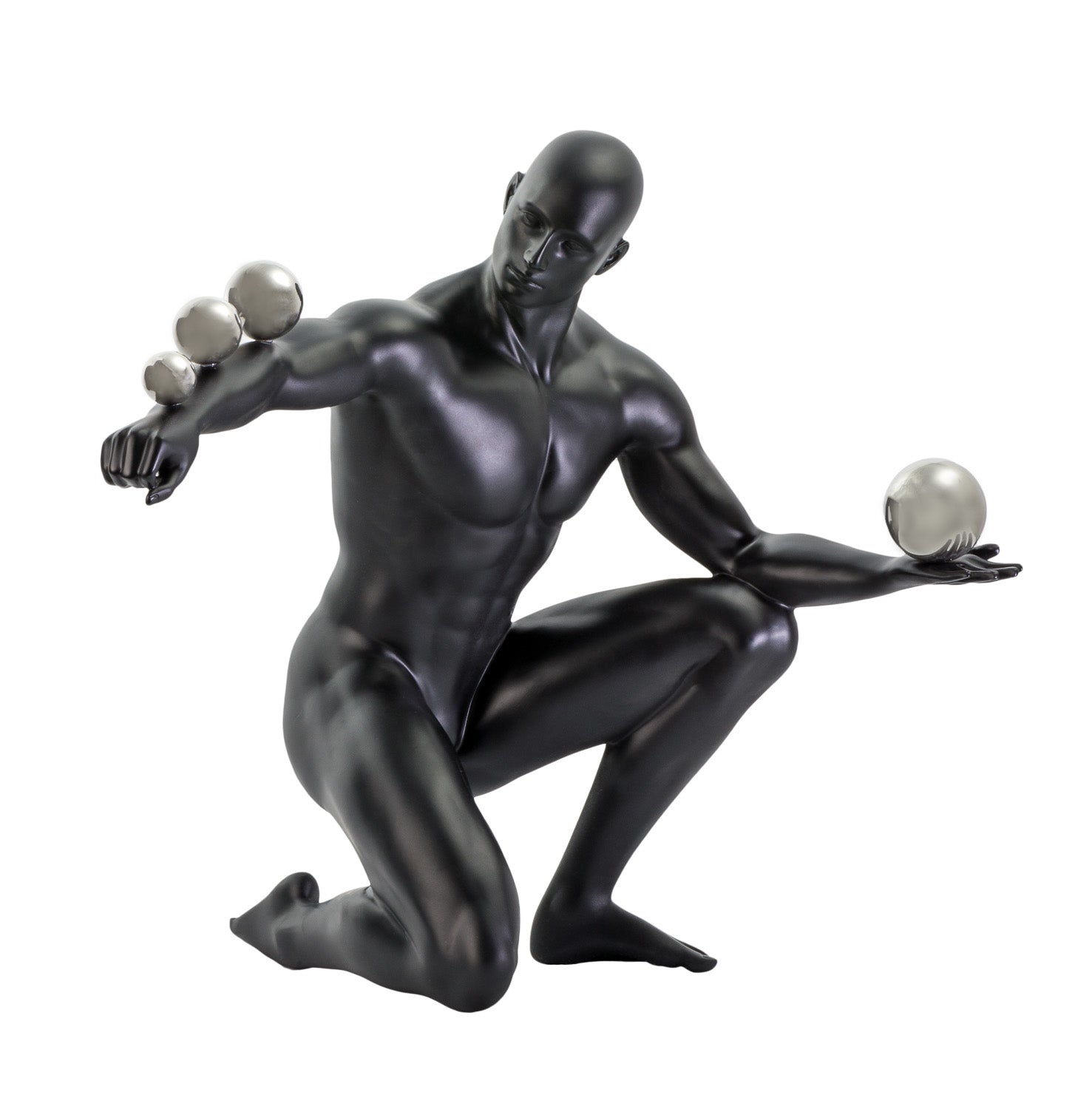 Jean Sculpture - Matte Black and Steel