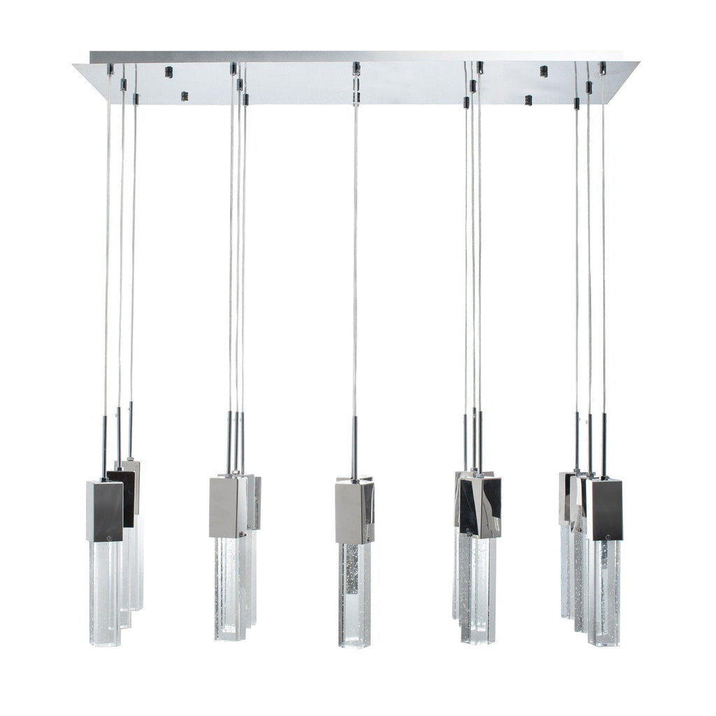 15 Light Rectangular Crystal Chandelier