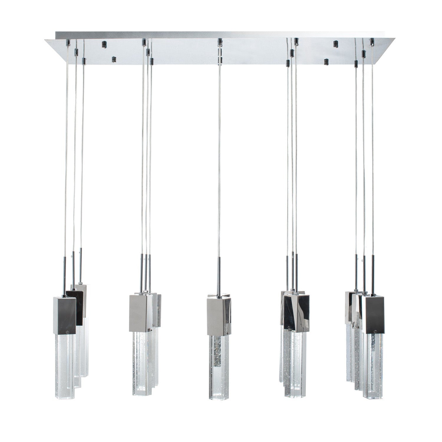 15 Light Rectangular Crystal Chandelier