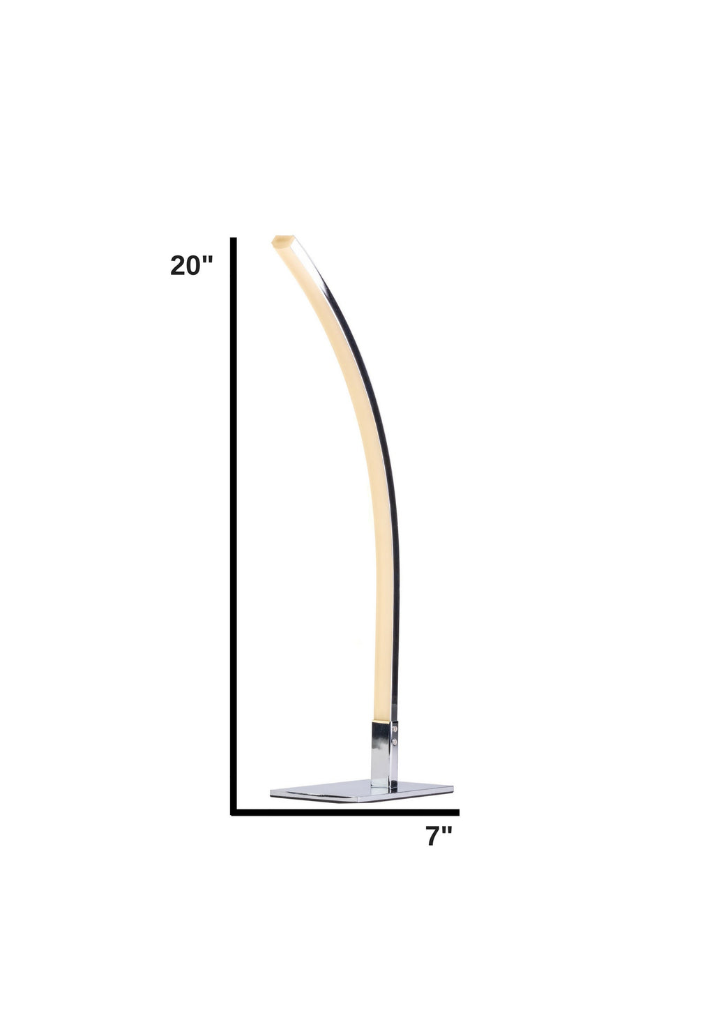 Modern Arc Design Table Lamp // Chrome