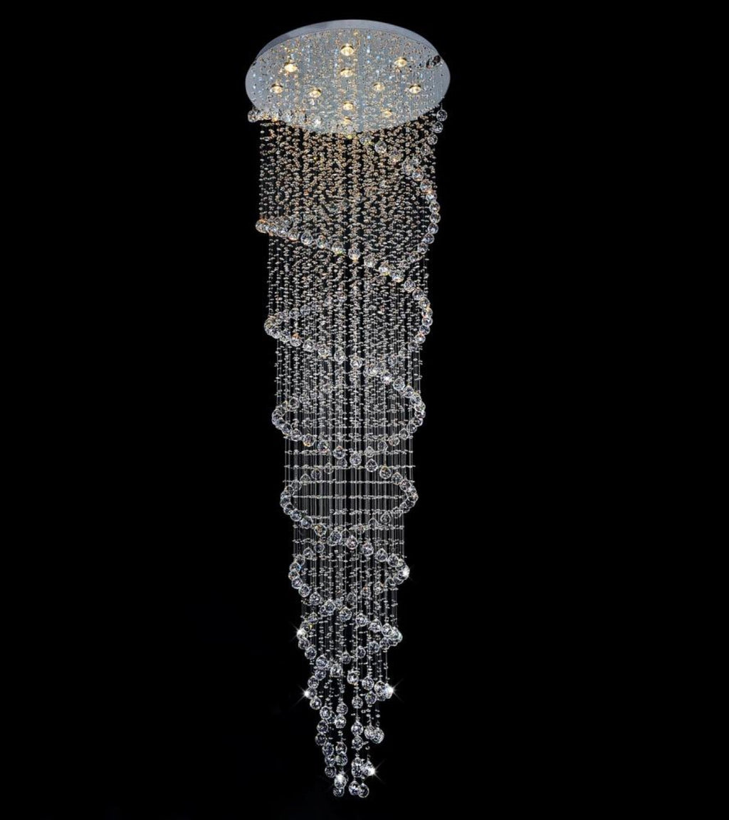 Crystal Chandelier Double Helix - 12 Light