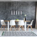 Acrylic Cylinder Chandelier // 5 Light