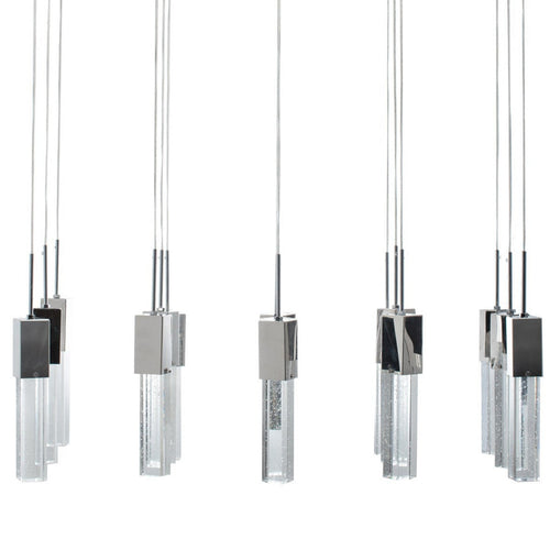 15 Light Rectangular Crystal Chandelier
