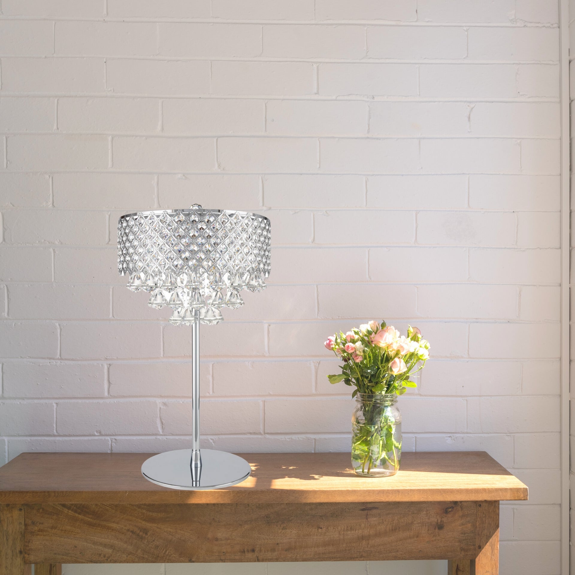 Grand 6 LED Light Table Lamp // Chrome