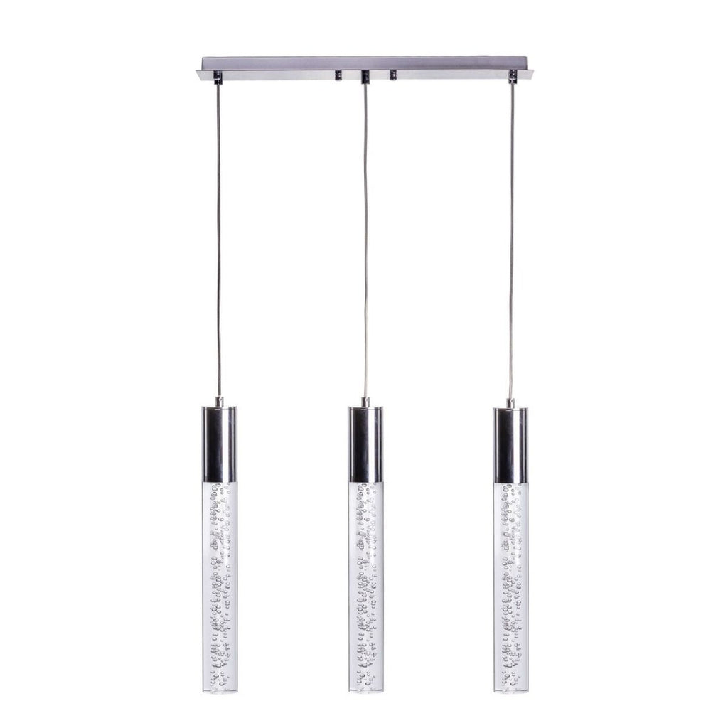 Acrylic Cylinder Chandelier // 3 Light