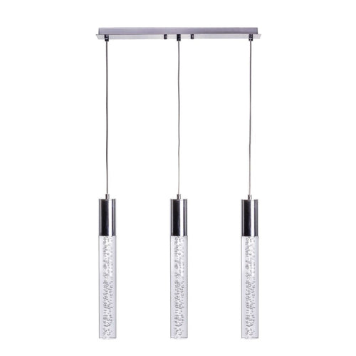 Acrylic Cylinder Chandelier // 3 Light