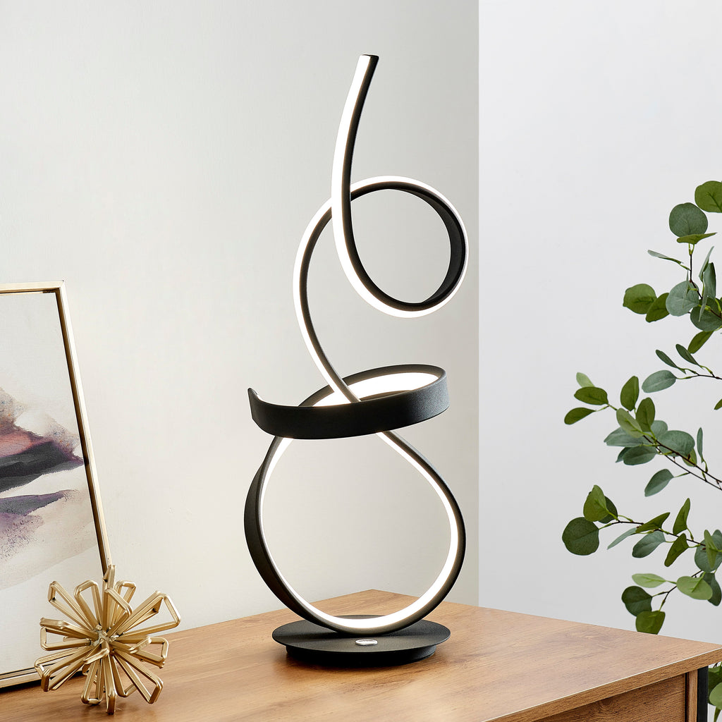 Amsterdam LED with Touch Dimmer Table Lamp // Black