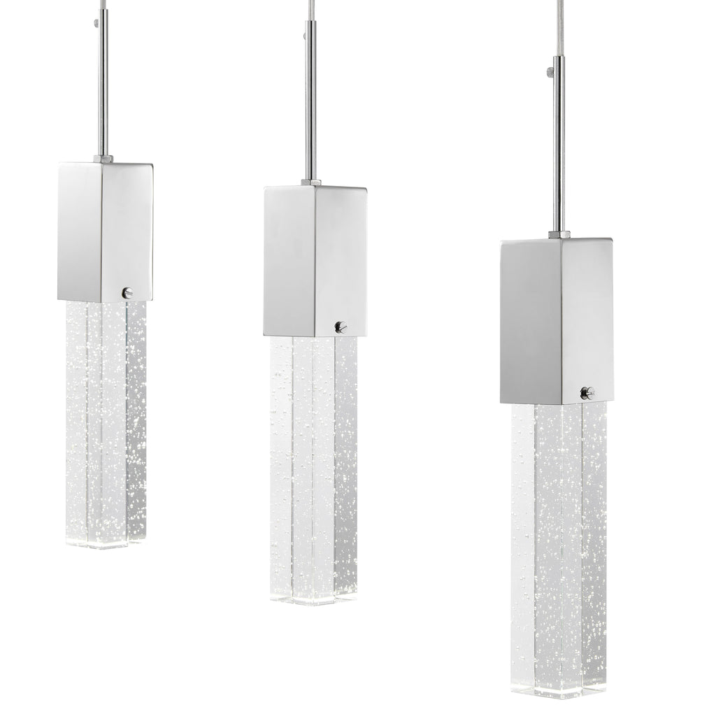 Rectangular Crystal Chandelier // 5 Light