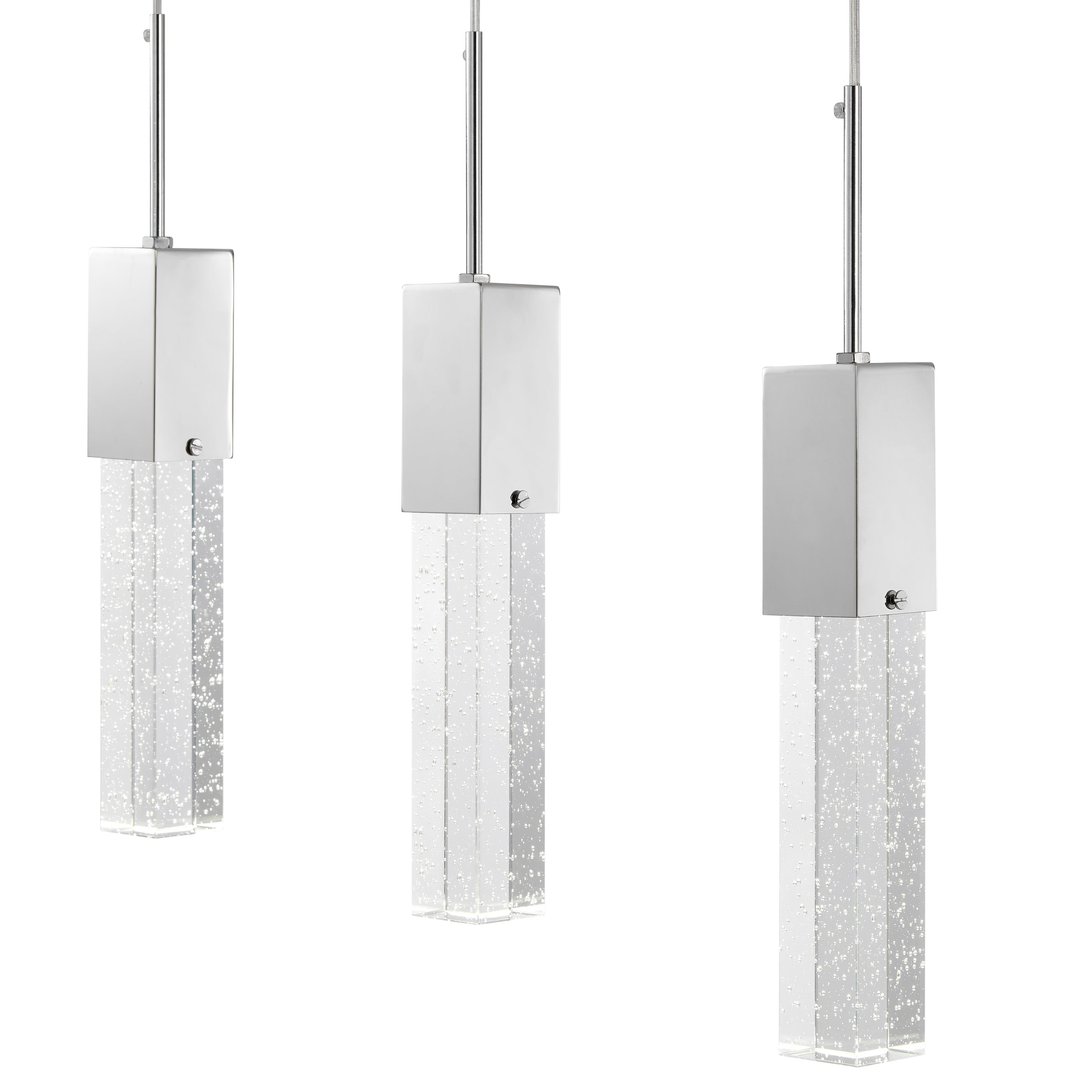Rectangular Crystal Chandelier // 5 Light