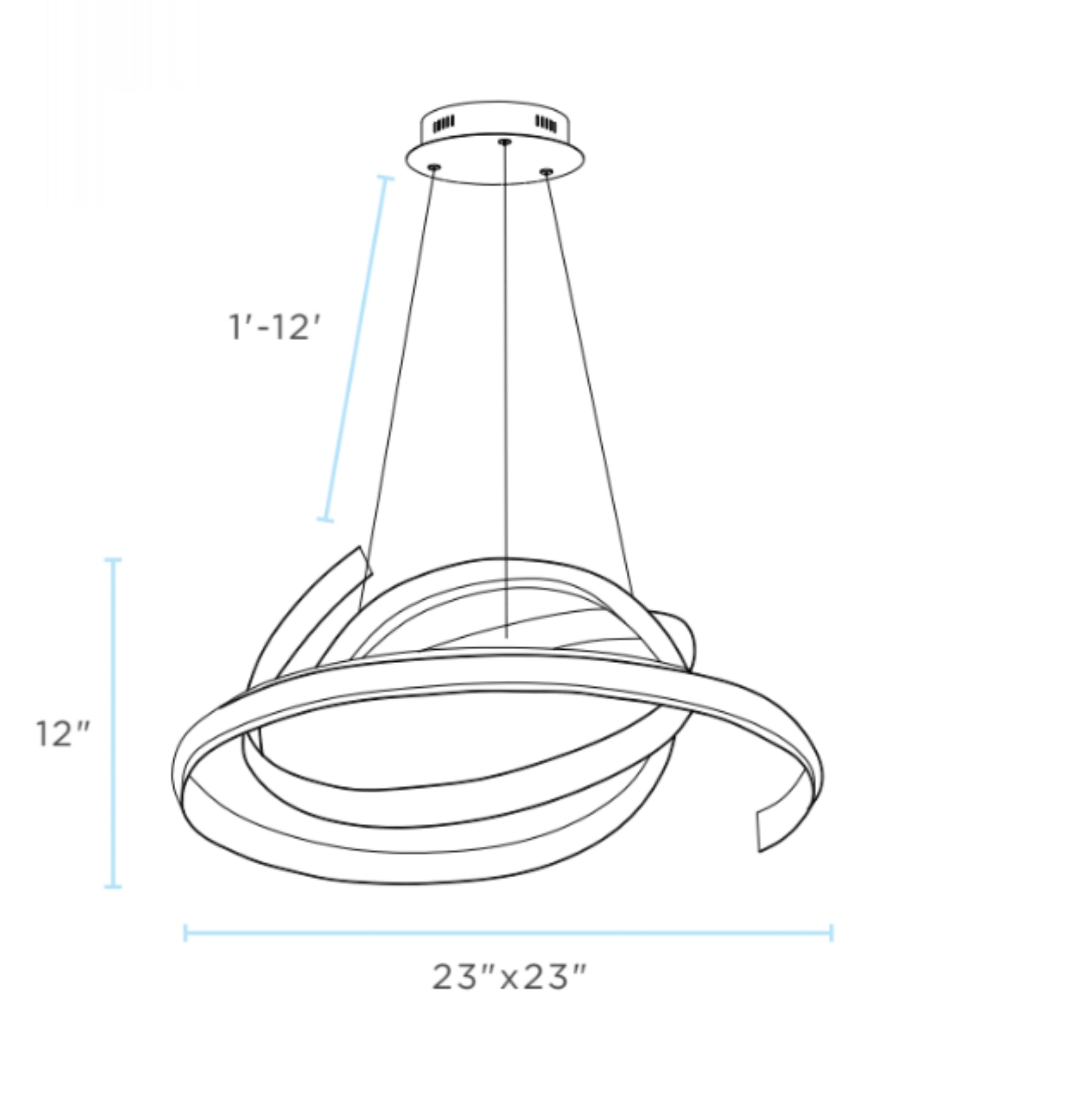 Oslo LED Adjustable Chandelier // Gold