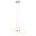 Chrome Daisy LED Chandelier – Modern Adjustable Ring Ceiling Light