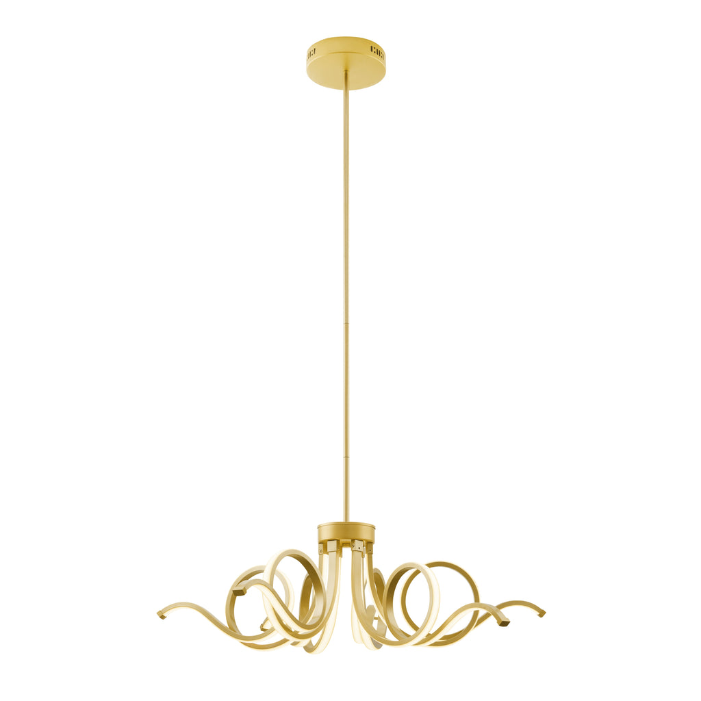 Magnolia LED Adjustable Chandelier // Sandy Gold
