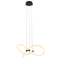 Matte Black Daisy LED Chandelier – Modern Ring Ceiling Light