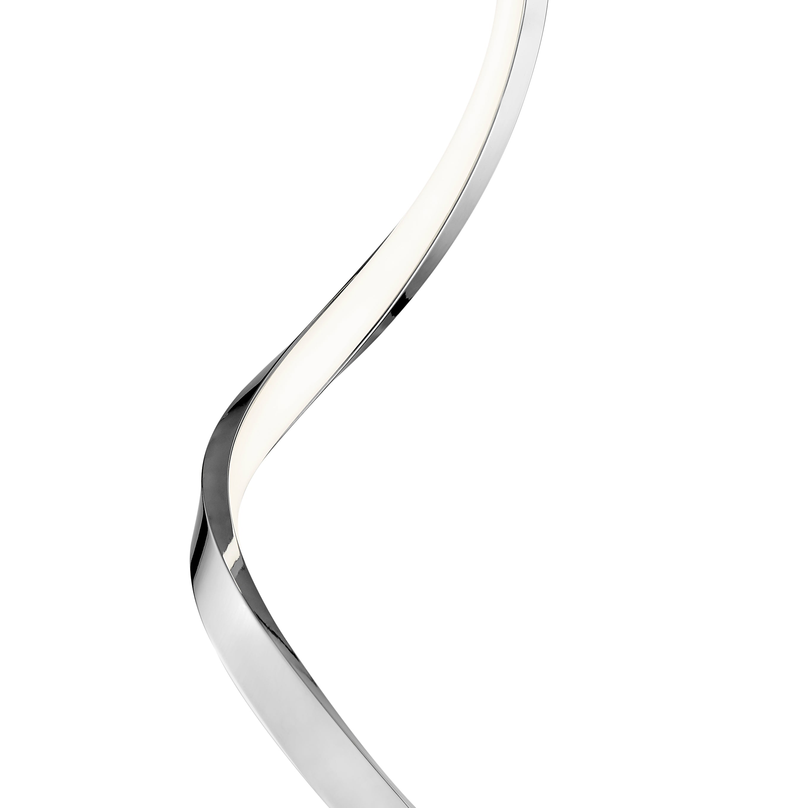 Chrome Modern Spiral Integrated LED Table Lamp