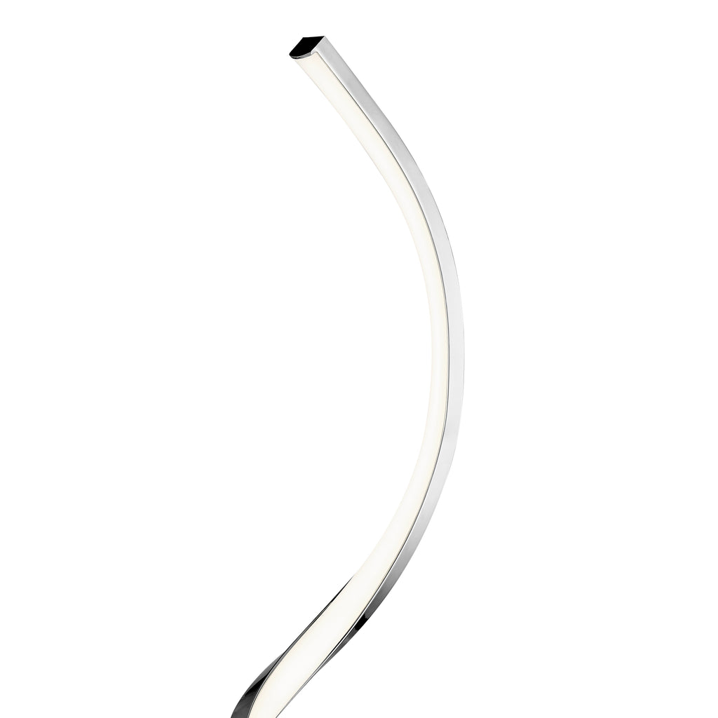 Chrome Modern Spiral Integrated LED Table Lamp