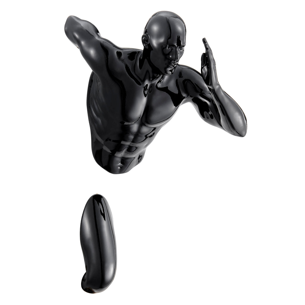 Black Runner Man 13" Wall Sculpture