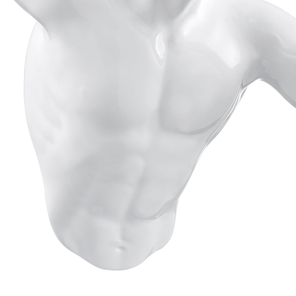 White Runner Man 13" Wall Sculpture