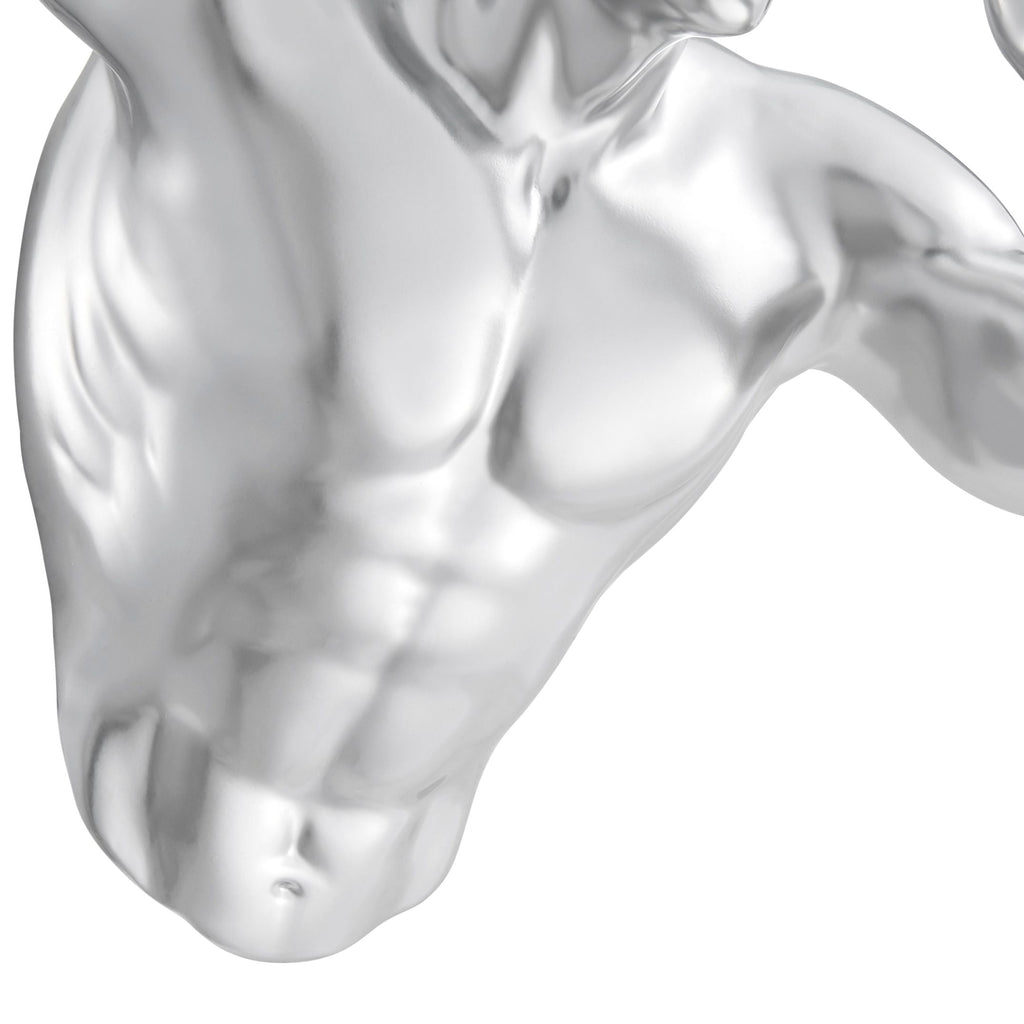 Chrome Runner Man 13" Wall Sculpture