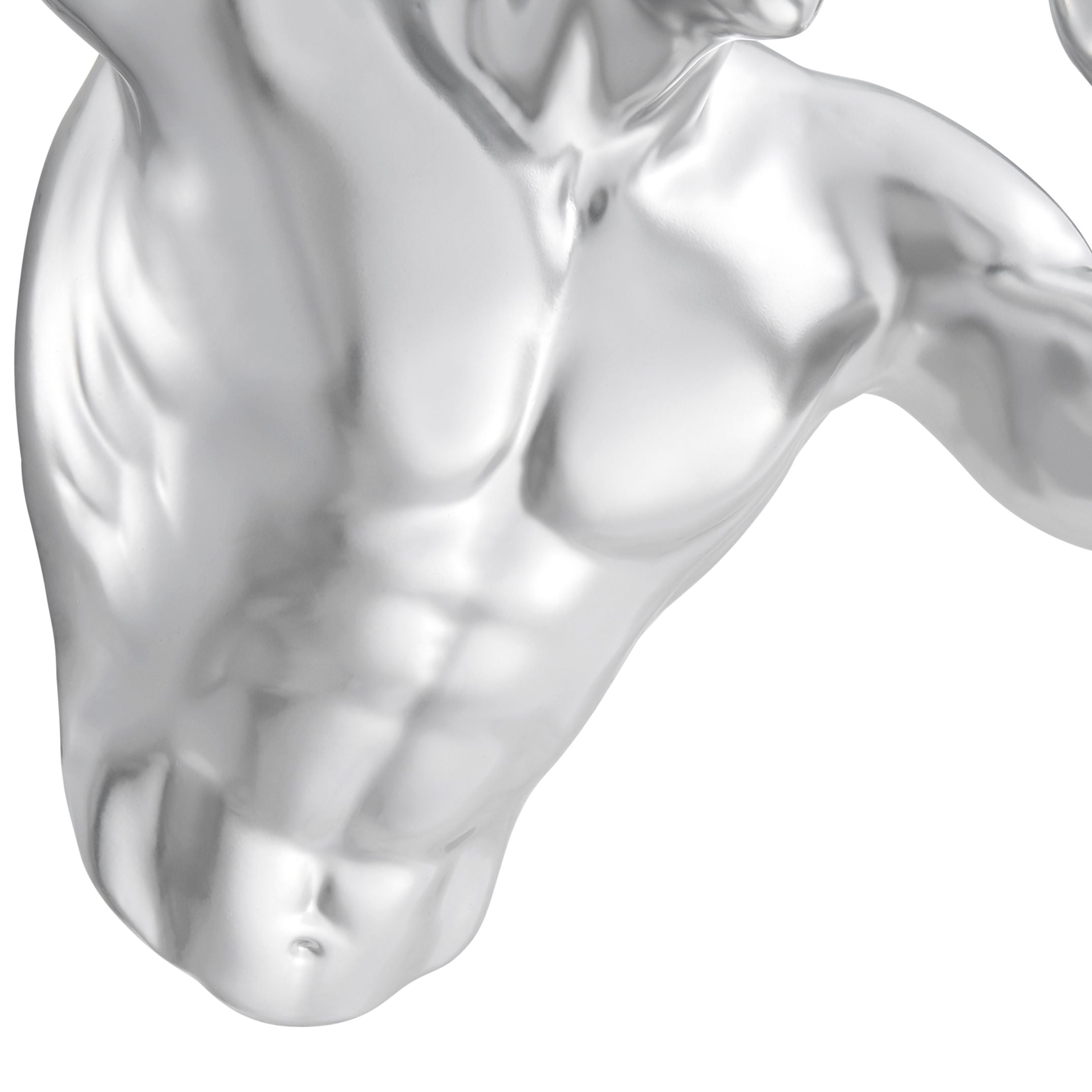 Chrome Runner Man 13" Wall Sculpture