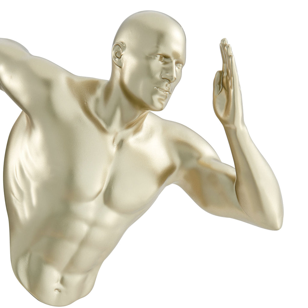 Gold Runner Man 13" Wall Sculpture