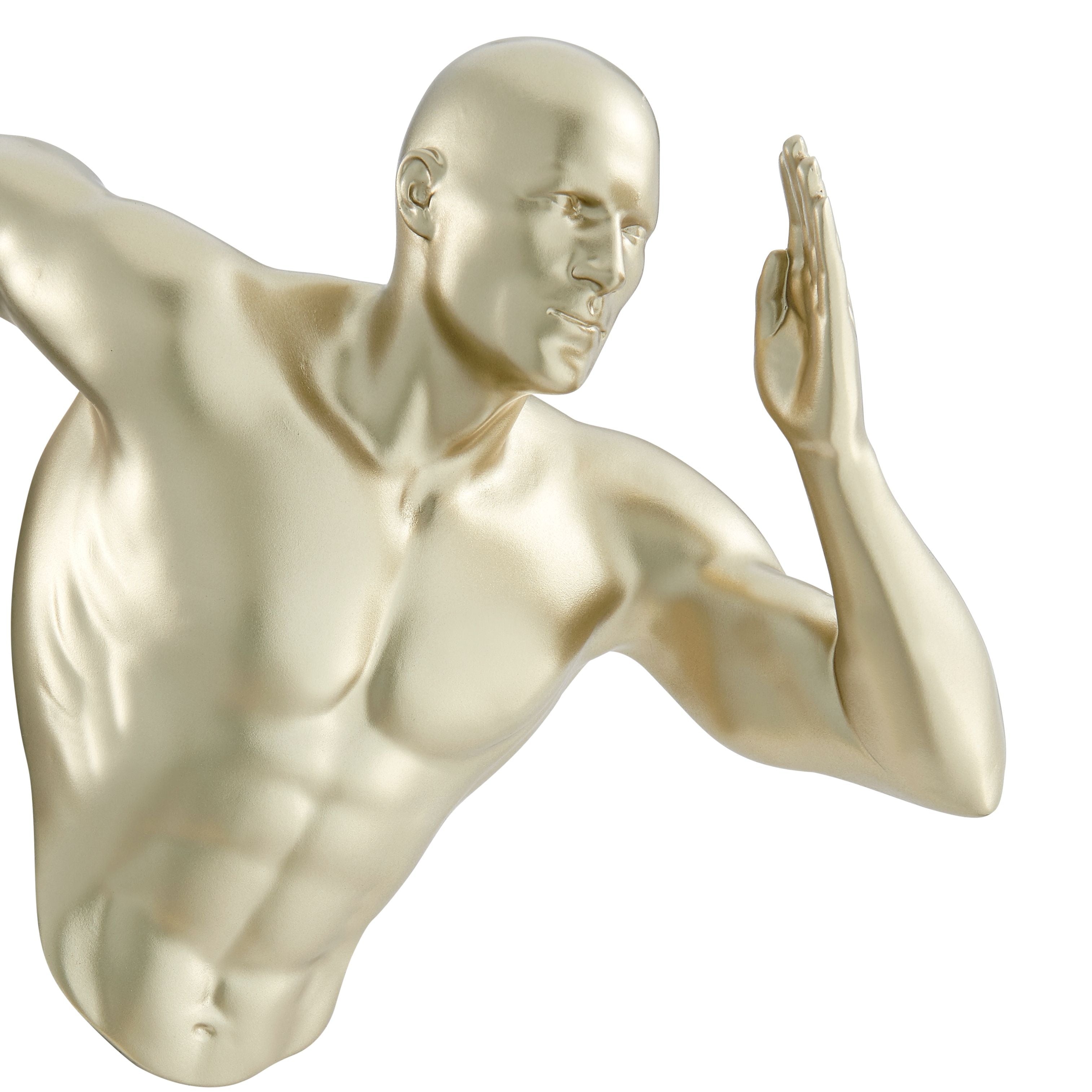 Gold Runner Man 13" Wall Sculpture