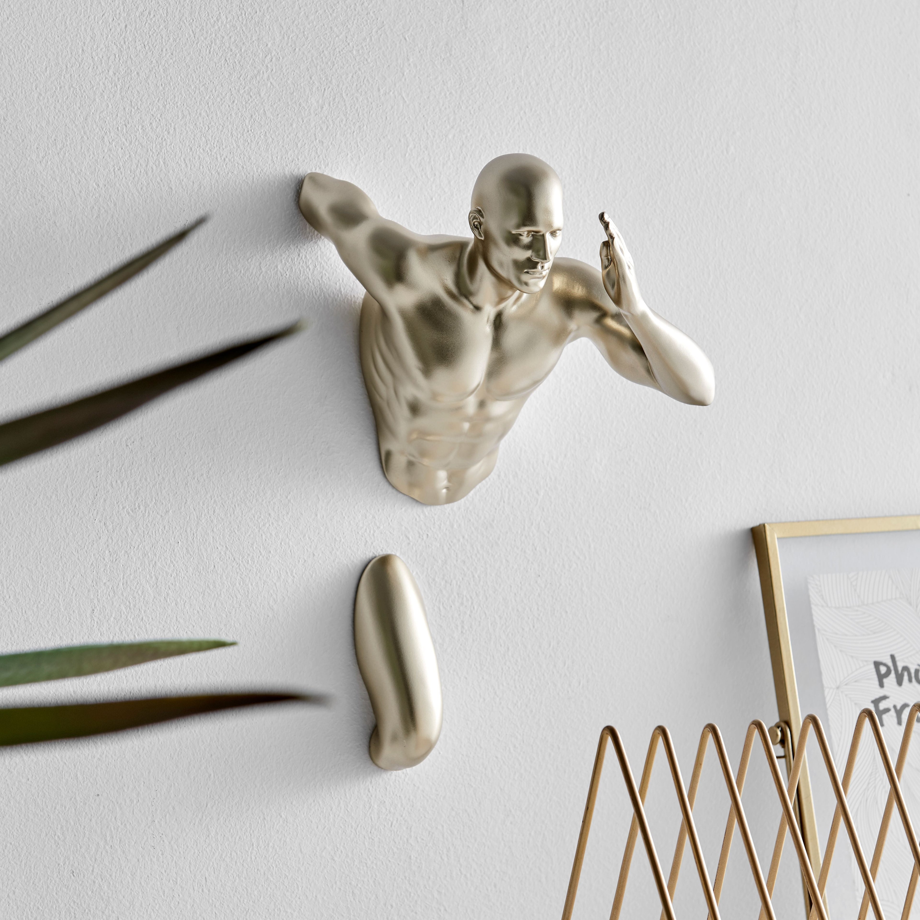 Gold Runner Man 13" Wall Sculpture