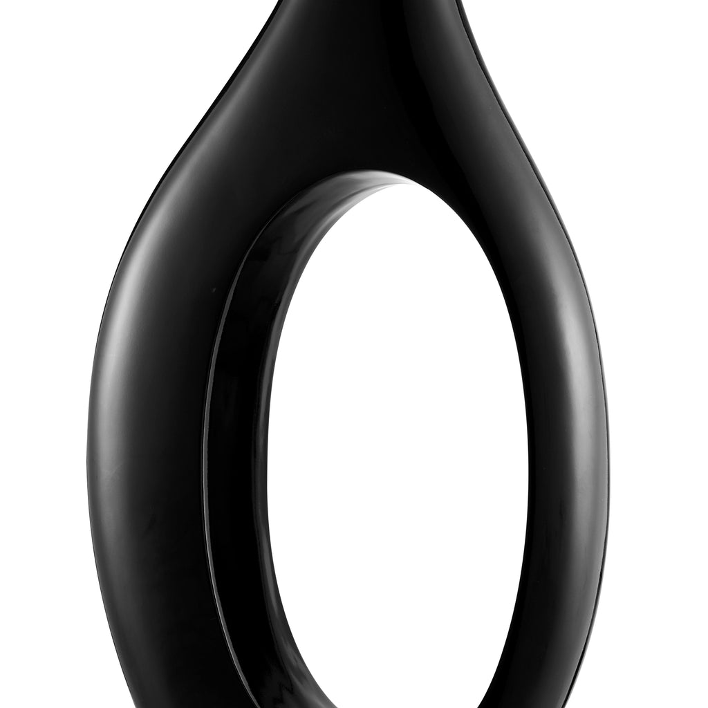 Trombone Vase - Small Black