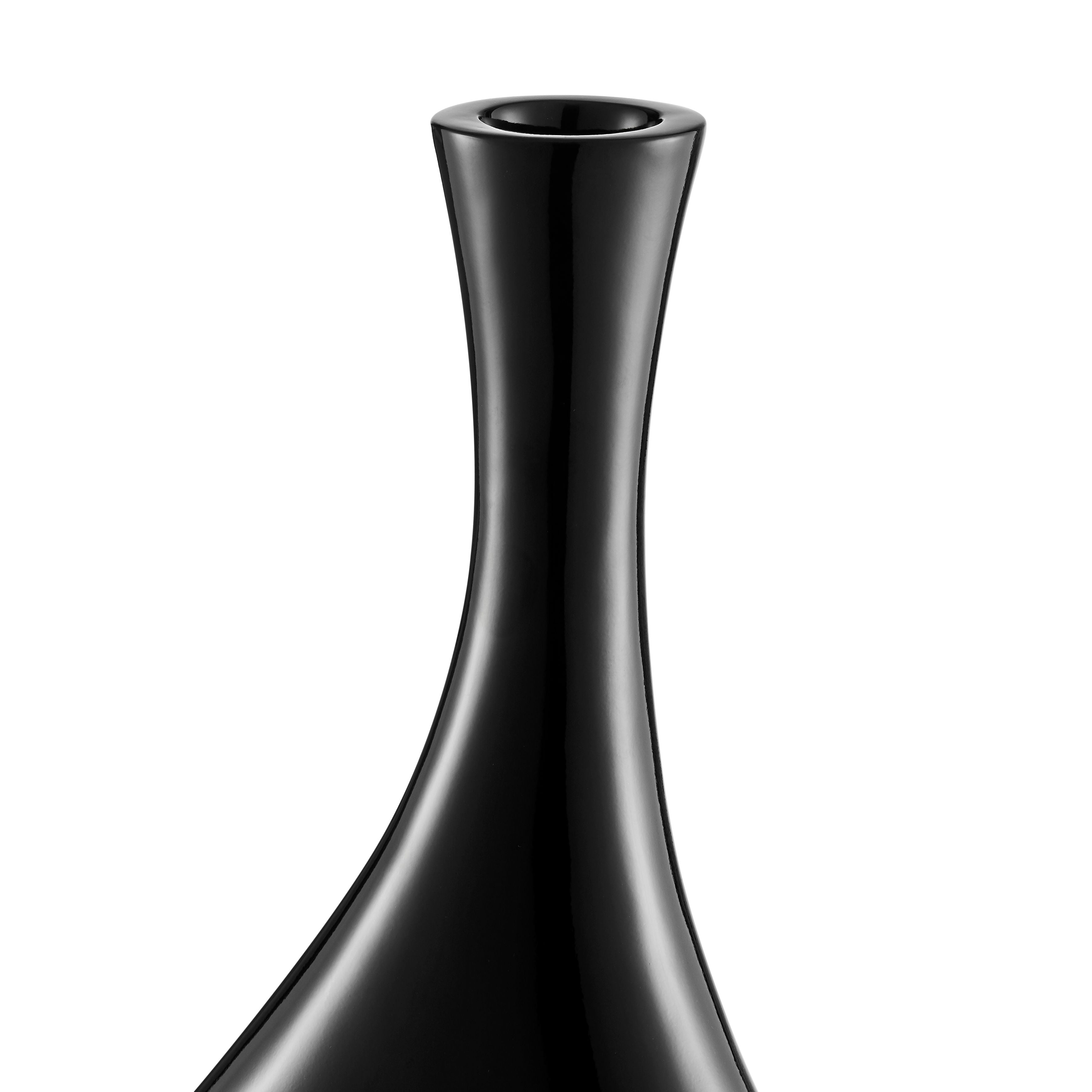Trombone Vase - Small Black