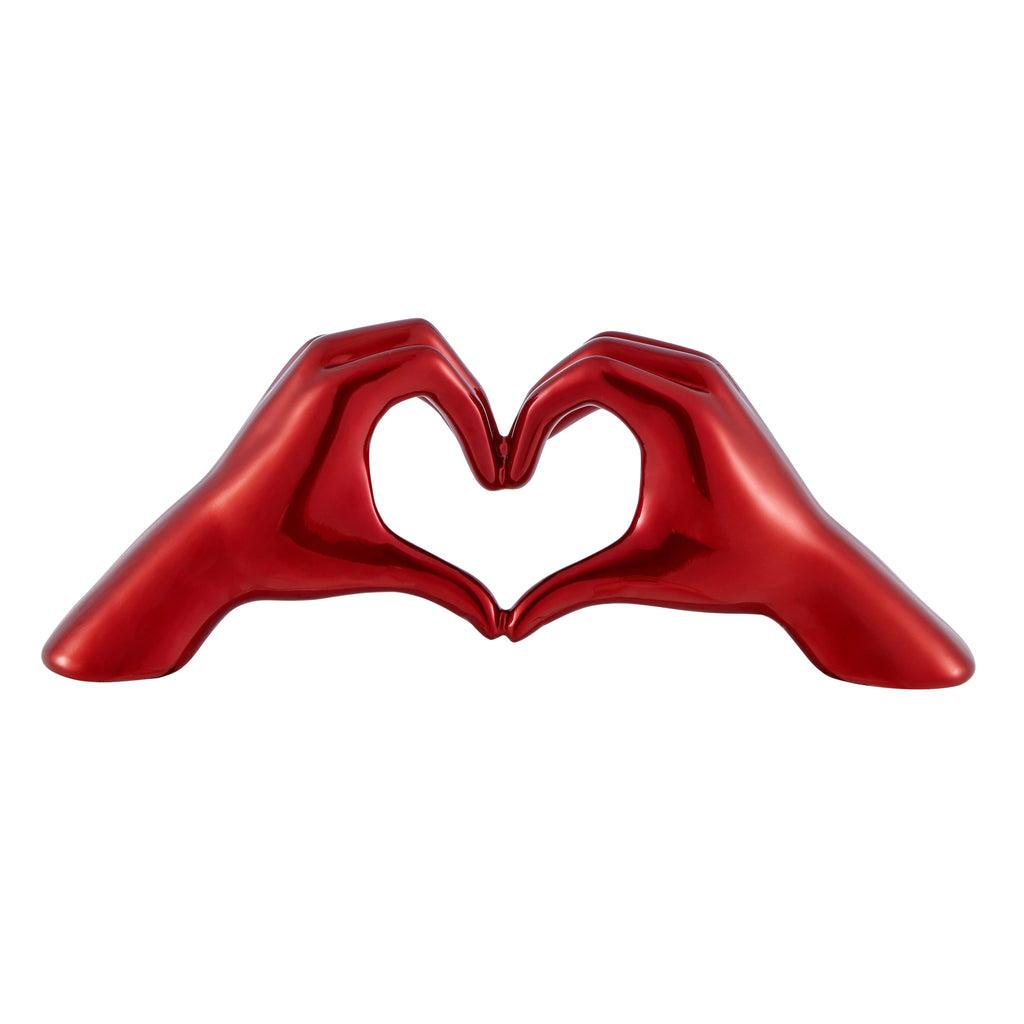 Heart Hands // Metallic Red