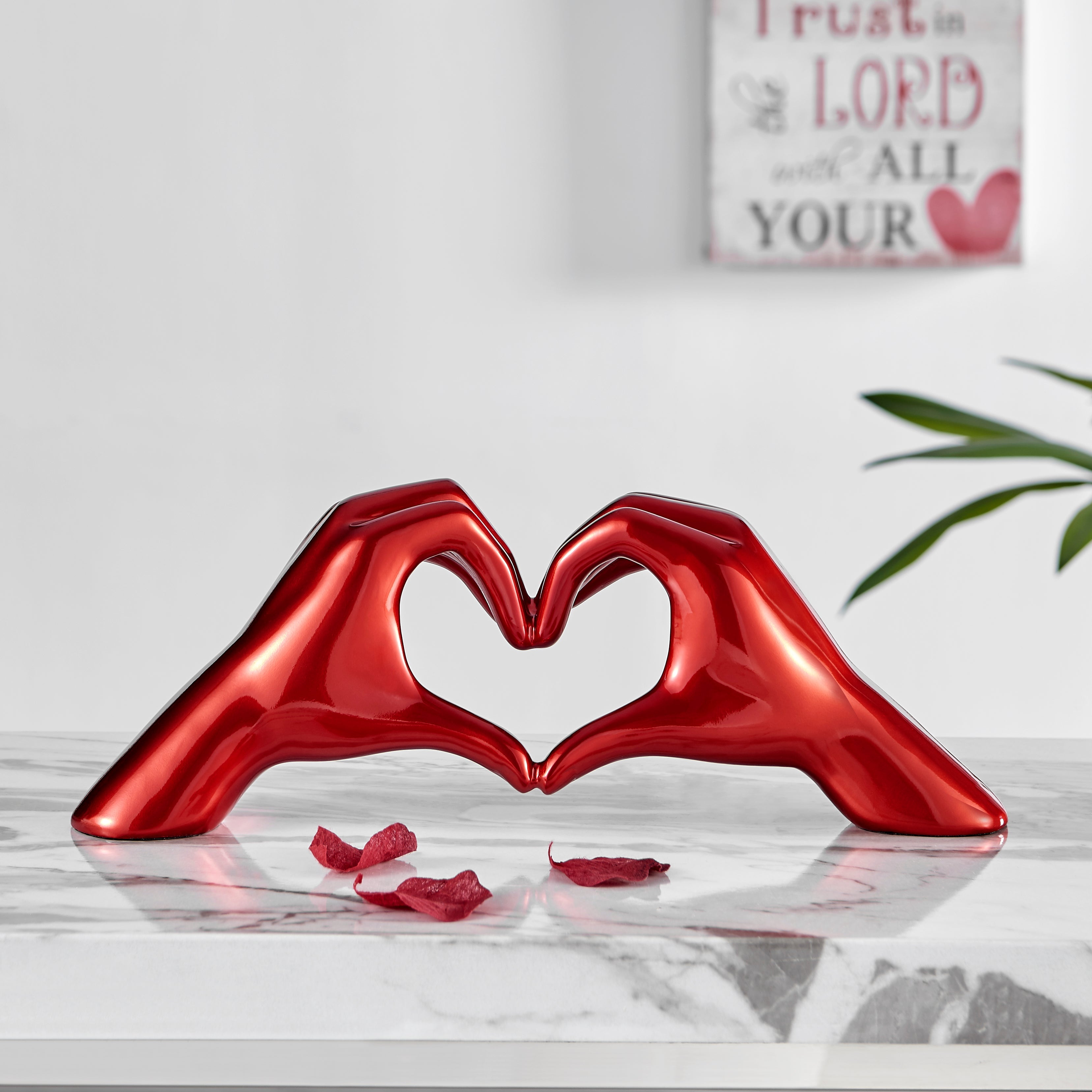 Heart Hands // Metallic Red