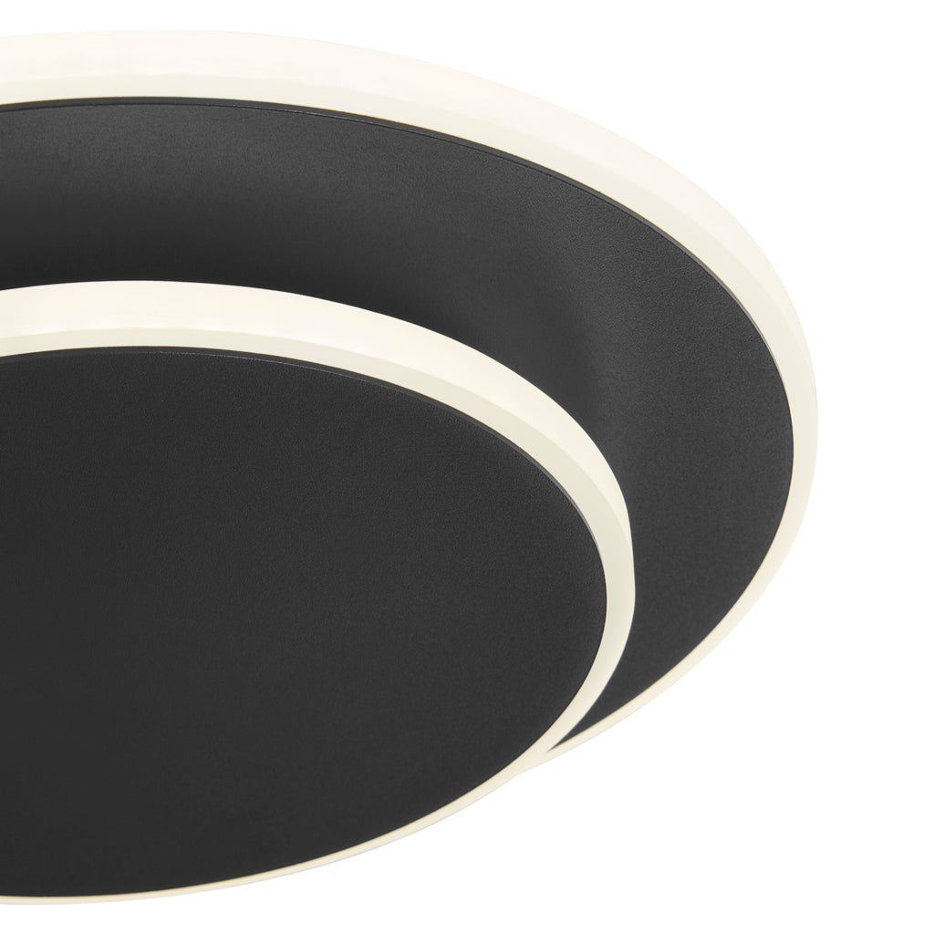 Black Luna Eclipse Two Circle Multiuse Lamp