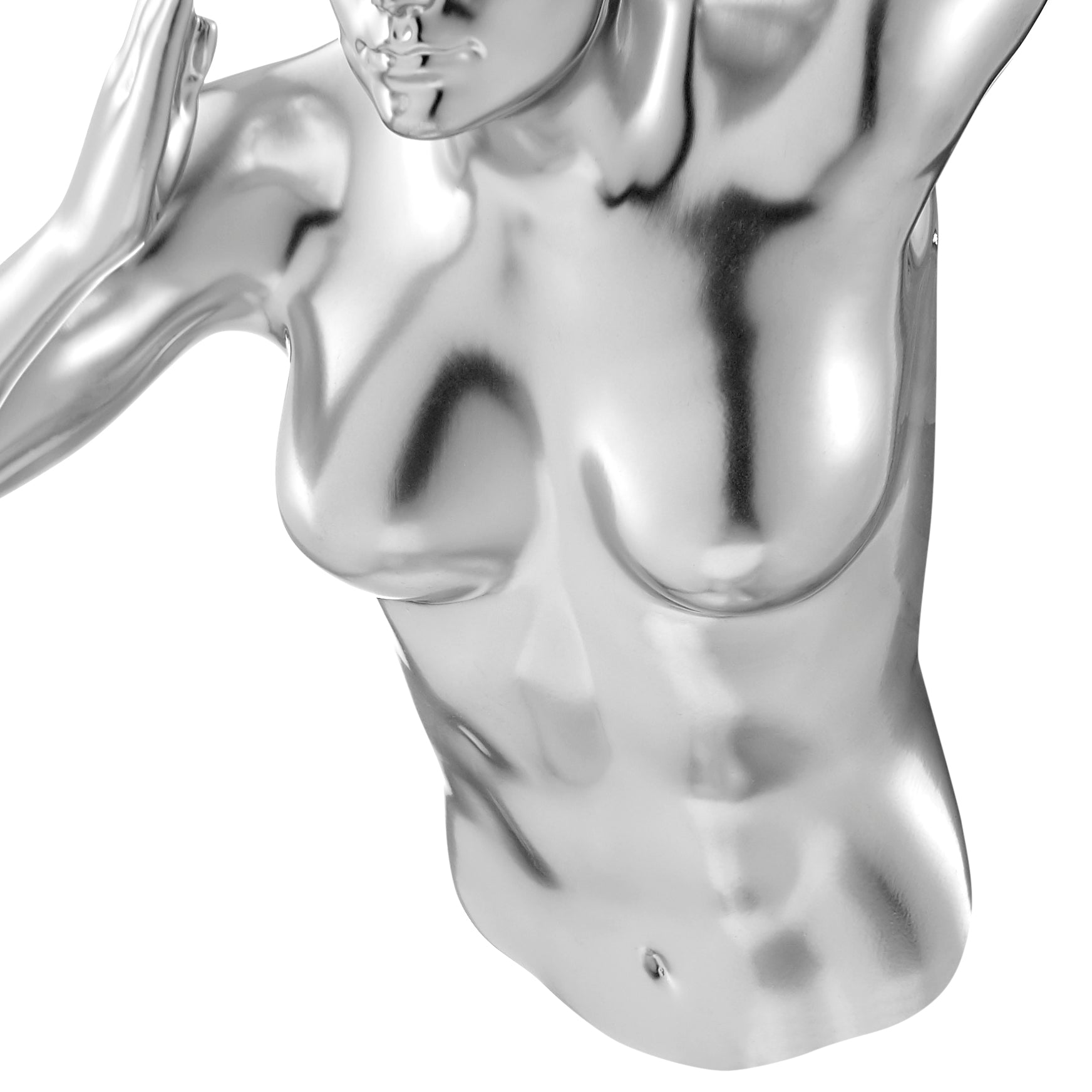 Chrome Runner Woman 13" Wall Sculpture