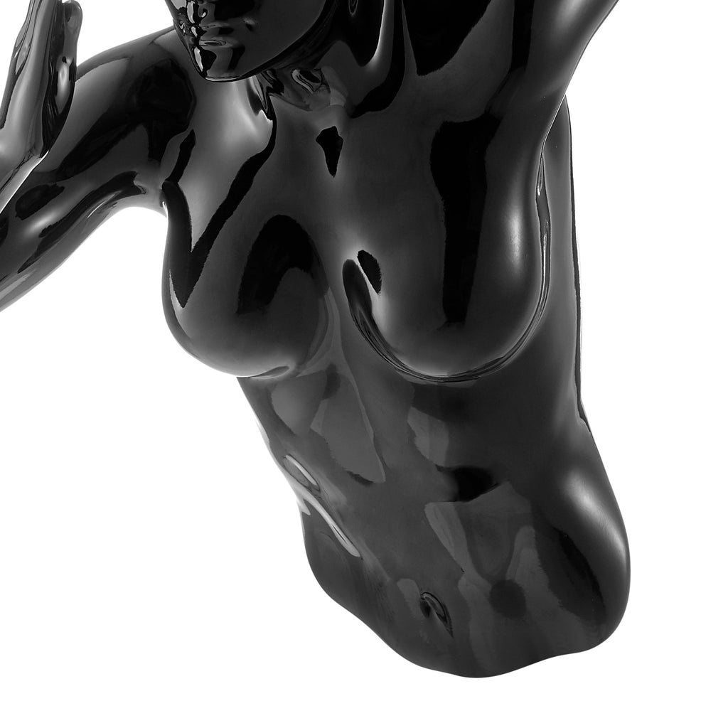 Black Runner Woman 20" Wall Sculpture
