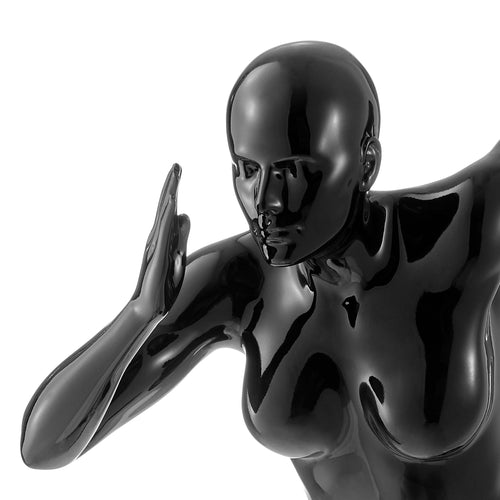 Black Runner Woman 20" Wall Sculpture