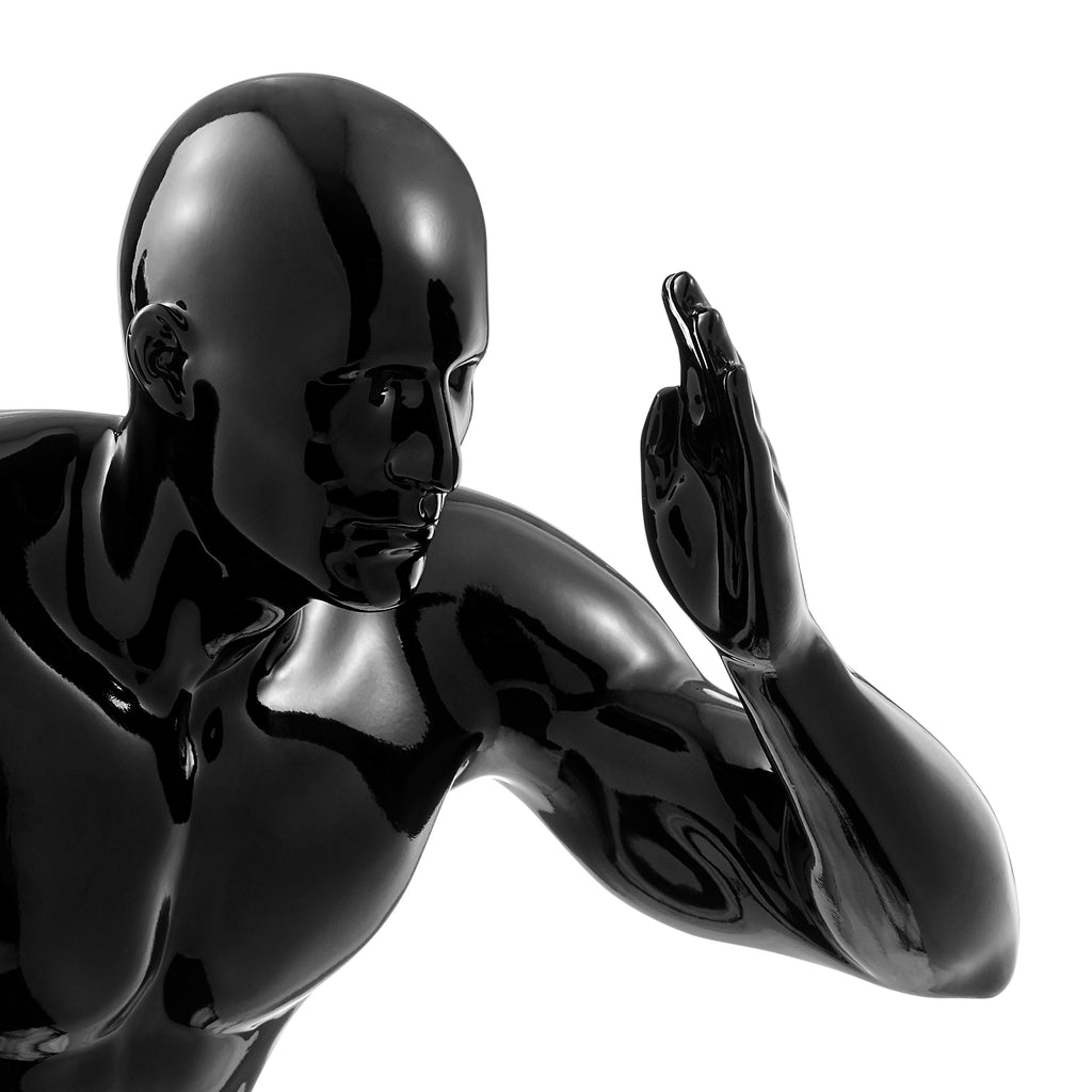 Black Runner Man 13" Wall Sculpture