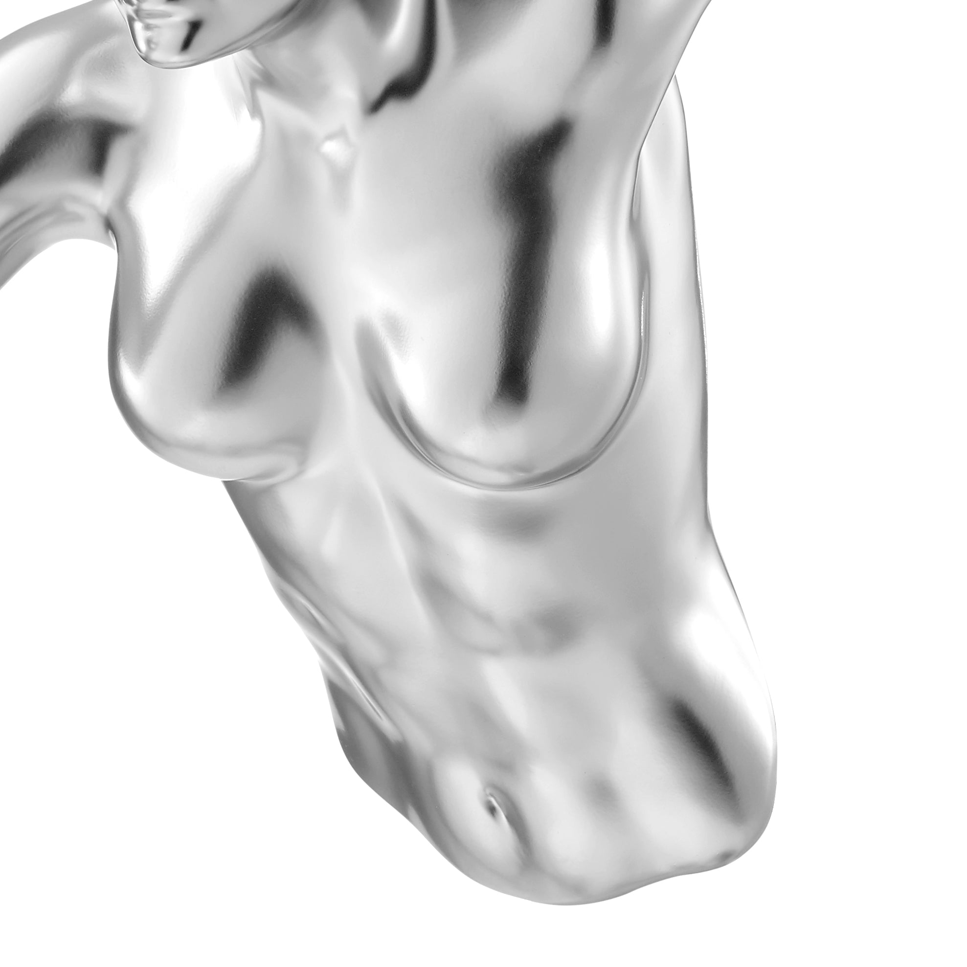 Chrome Runner Woman 20" Wall Sculpture