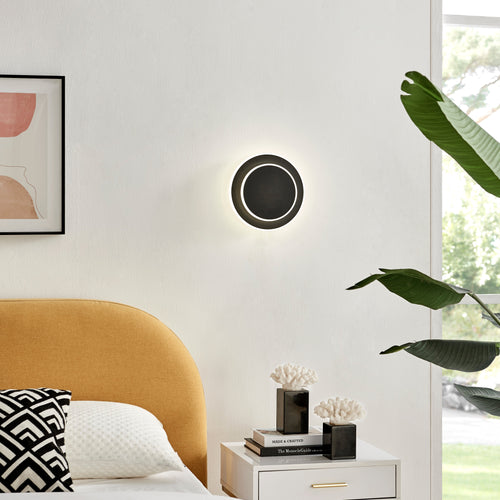 Black Luna Eclipse Two Circle Multiuse Lamp