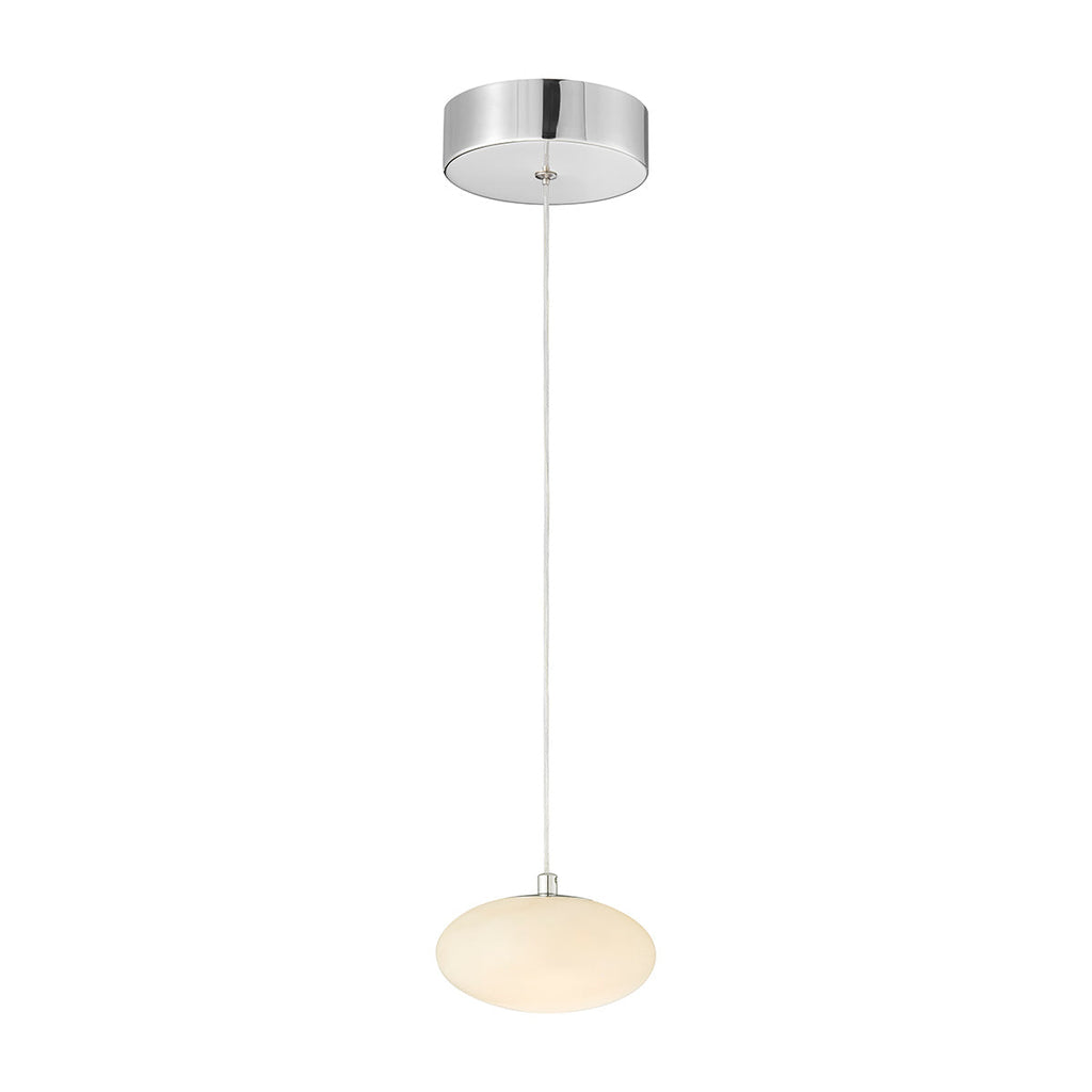Spanish Alabaster Pendant // Chrome