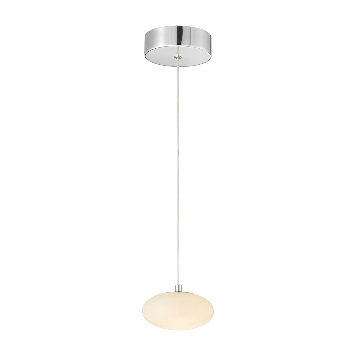 Spanish Alabaster Pendant // Chrome