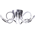 Chrome Petal Flower Dimmable LED Flush Mount Lamp