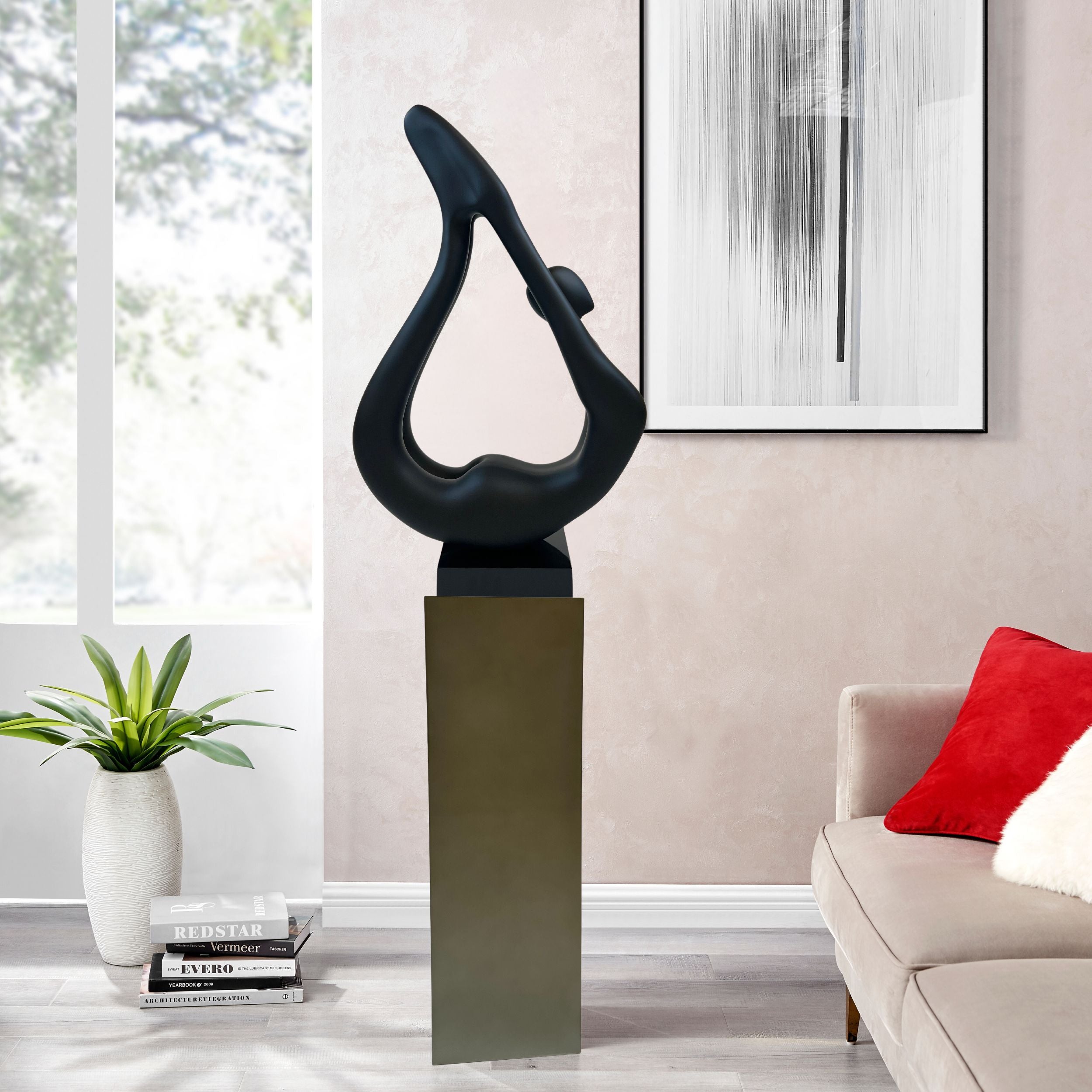 Sculpture Base - Metallic Gray
