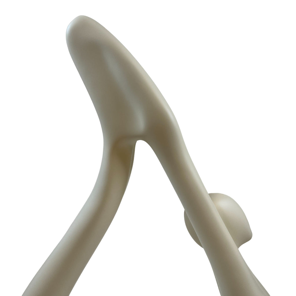 Yoga Floor Sculpture // White with Black Base