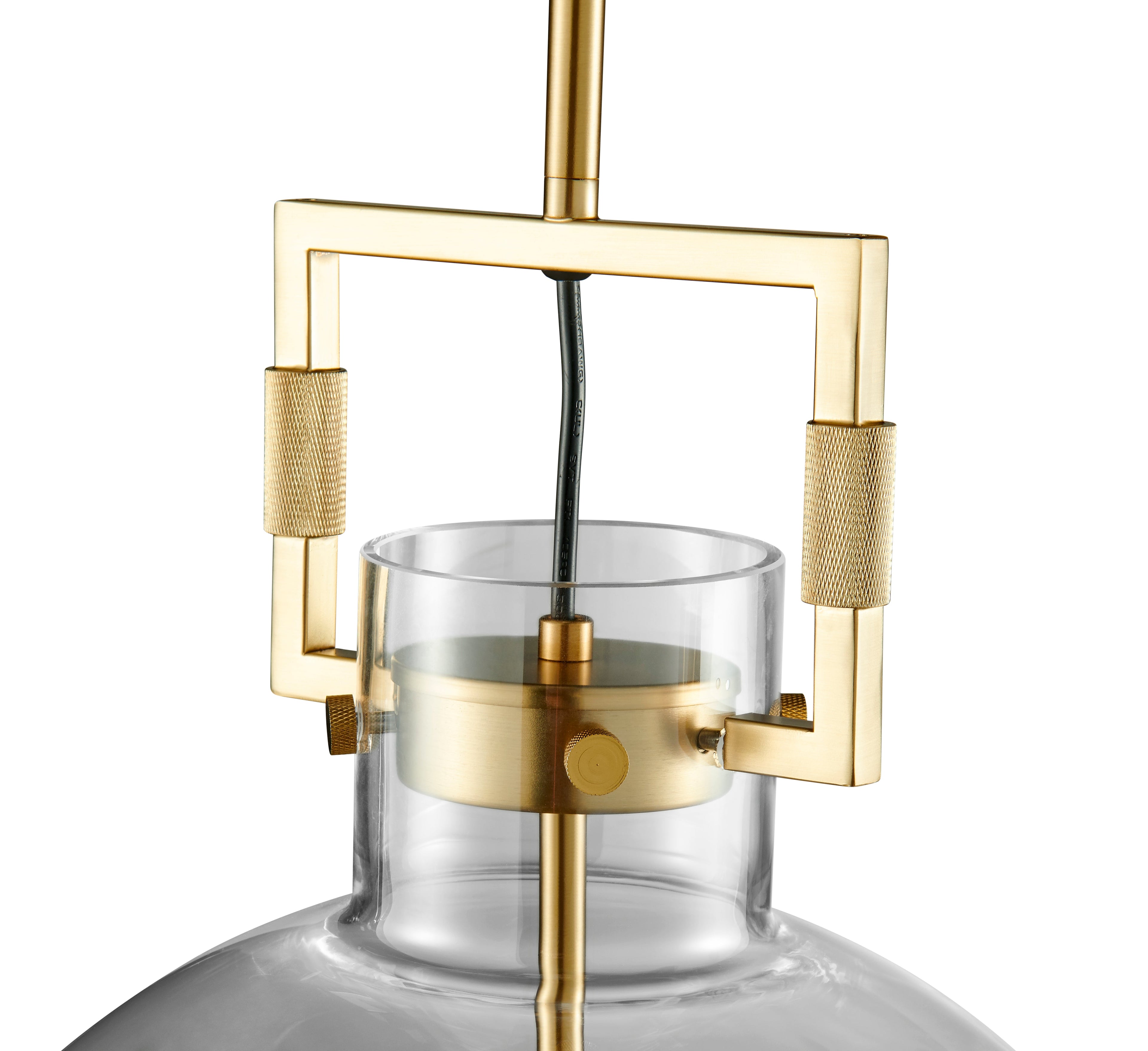 Atlas 1 LED Light Pendant // Crystal and Gold