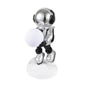 Lighted Astronaut Sculpture -  Black & Silver Small